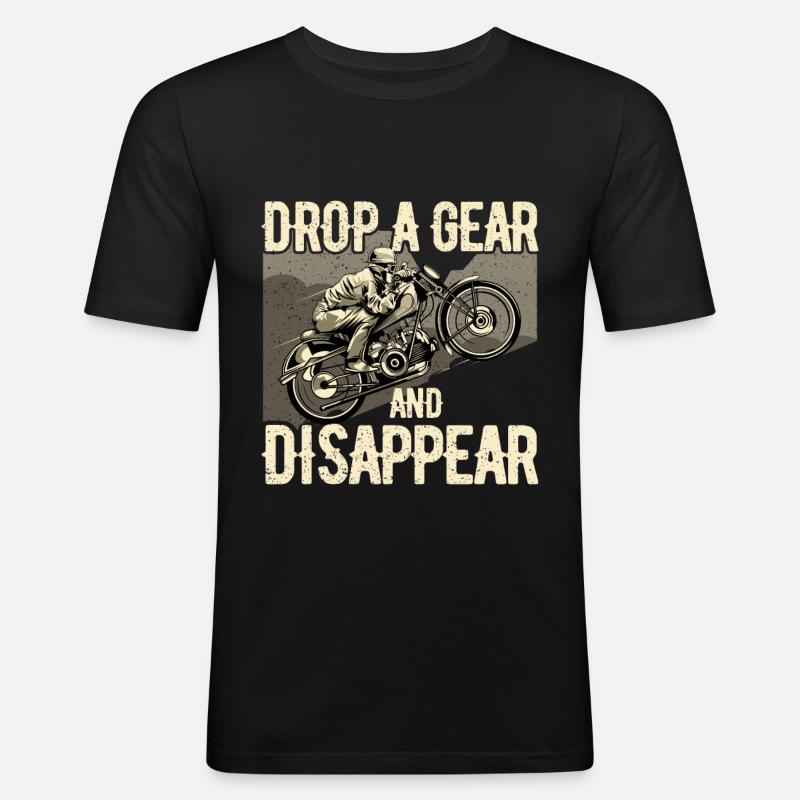 Motorradfahrer - Männer Slim Fit T-Shirt - Schwarz