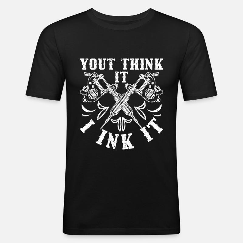 Tattoo - Männer Slim Fit T-Shirt - Schwarz