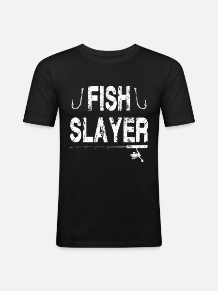Fish Slayer - Men's Slim Fit T-Shirt - black