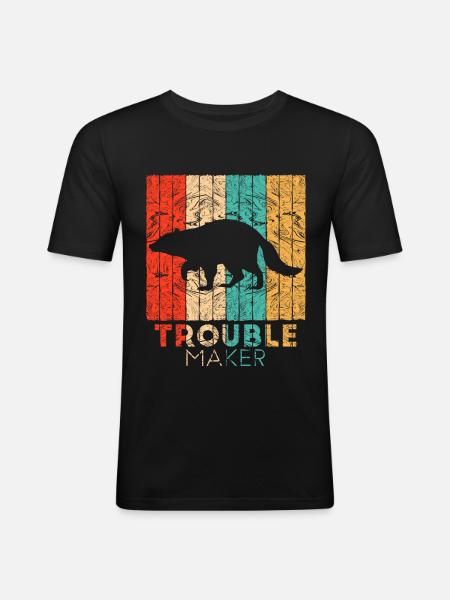 racoon - Men's Slim Fit T-Shirt - black