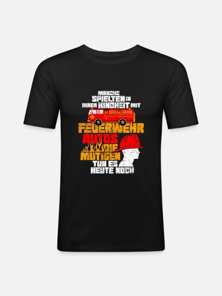 Fire brigade - Men's Slim Fit T-Shirt - black