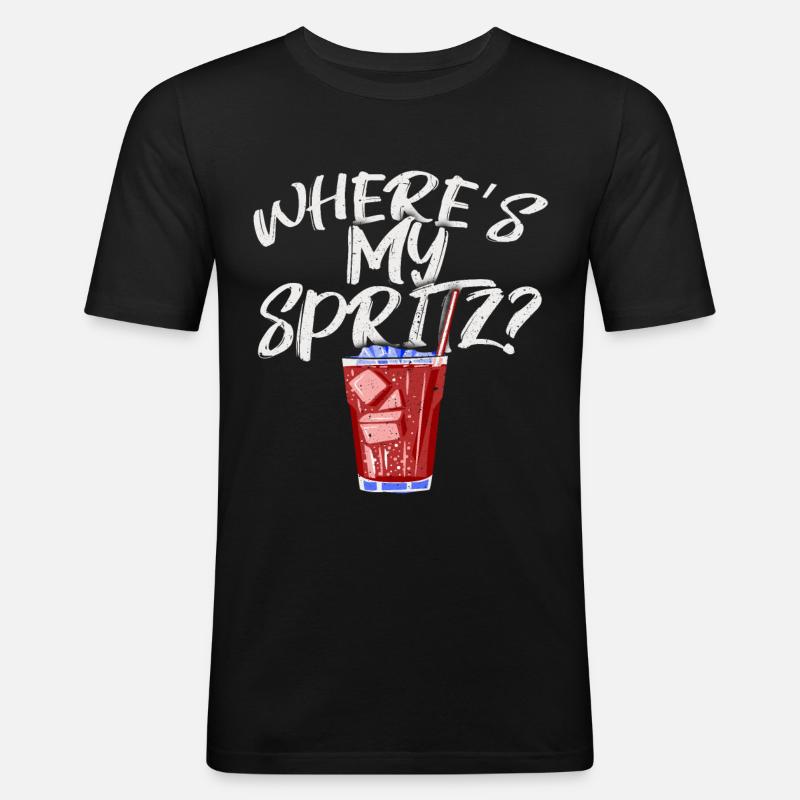 Cocktails - Männer Slim Fit T-Shirt - Schwarz