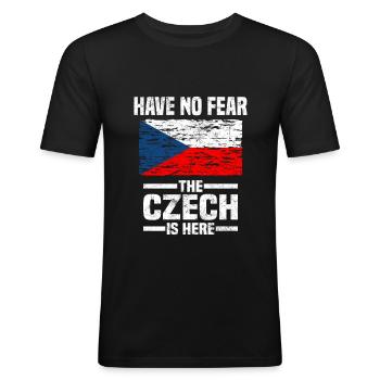 Czech Republic - Men's Slim Fit T-Shirt - black - Front - Nik (191cm)