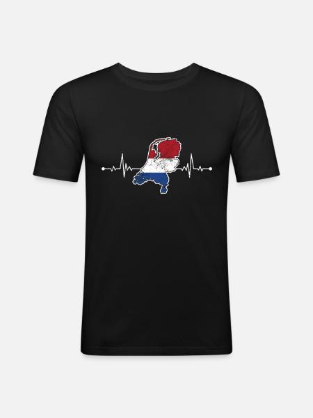 Netherlands - Men's Slim Fit T-Shirt - black