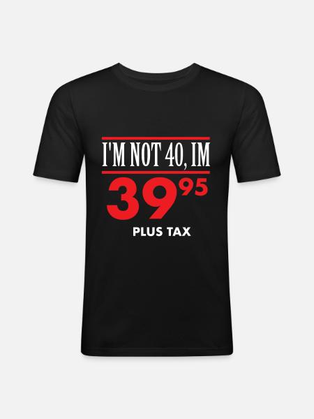 40th birthday - Men's Slim Fit T-Shirt - black