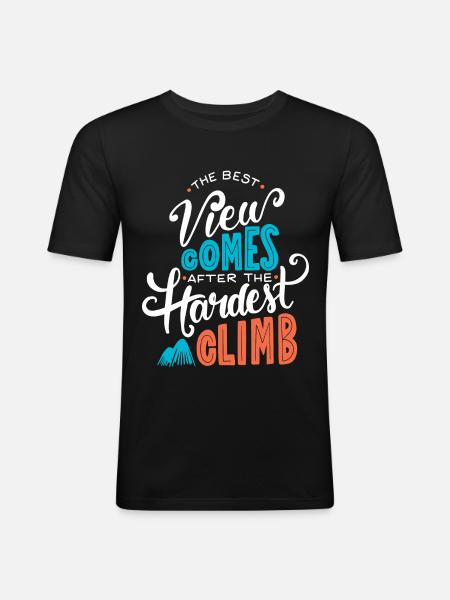 Love Mountain Climb - Men's Slim Fit T-Shirt - black