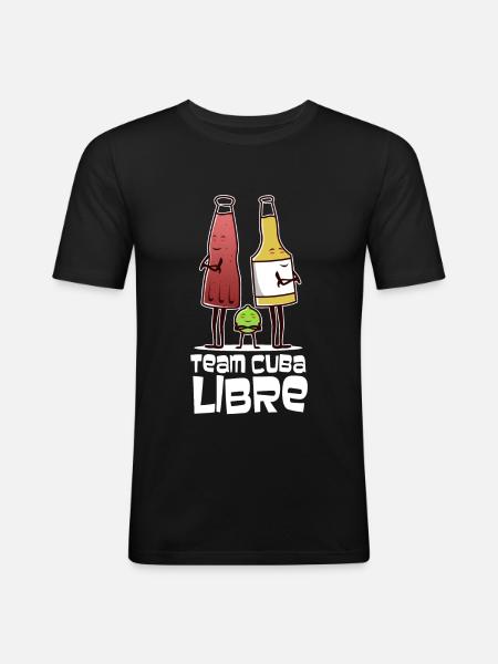 Cocktail Team Cuba Libre - T-shirt près du corps Homme - noir