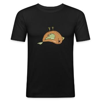 dead bird bird dying - Men's Slim Fit T-Shirt - black - Front - Nik (191cm)