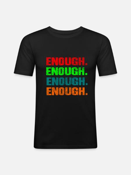 Against racism - Men's Slim Fit T-Shirt - black