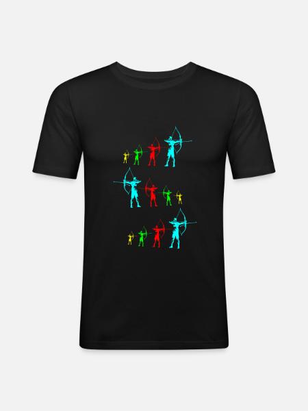 Bogenschütze Bogenschießen Bogenjagd Geschenk - Männer Slim Fit T-Shirt - Schwarz