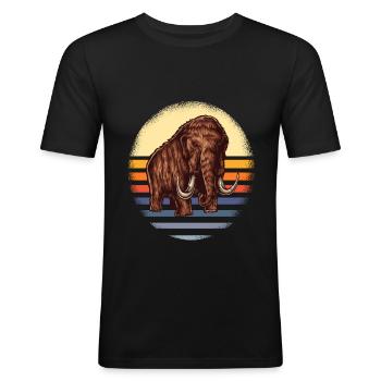 mammoth - Men's Slim Fit T-Shirt - black - Front - Nik (191cm)