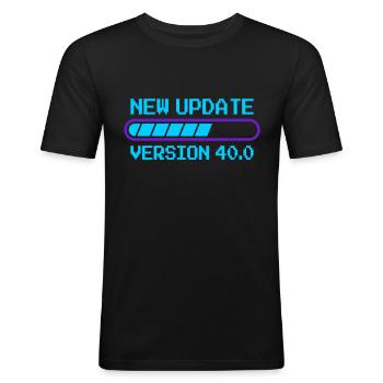 Programmierer 40. Geburtstag informatik Geschenk - Männer Slim Fit T-Shirt - Schwarz - Vorne - Nik (191cm)