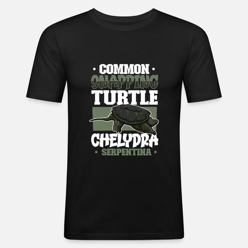 Schnappschildkröte - Männer Slim Fit T-Shirt - Schwarz