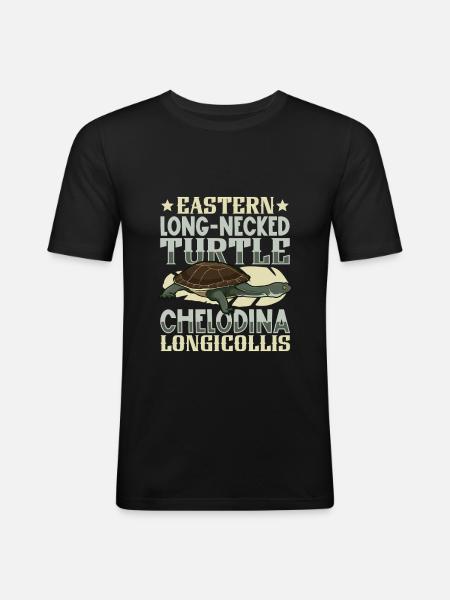 Flat-backed tortoise - Men's Slim Fit T-Shirt - black
