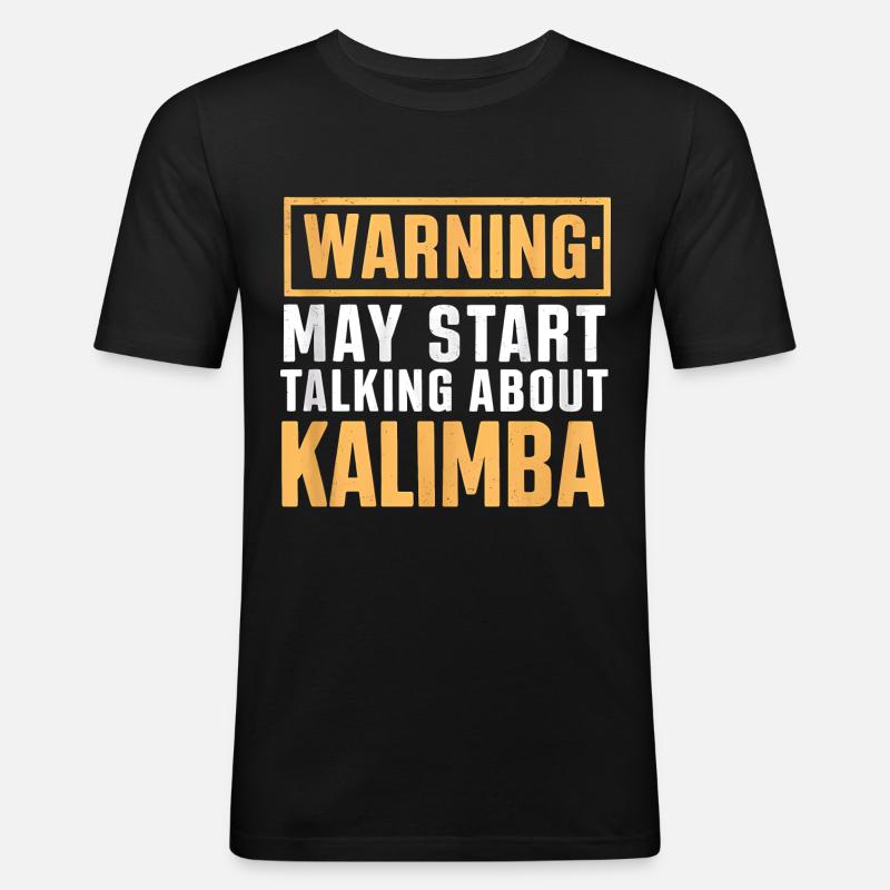 Idiophon Kalimba Geschenk - Männer Slim Fit T-Shirt - Schwarz