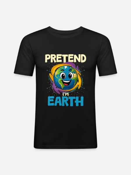 Earth Planet - Men's Slim Fit T-Shirt - black
