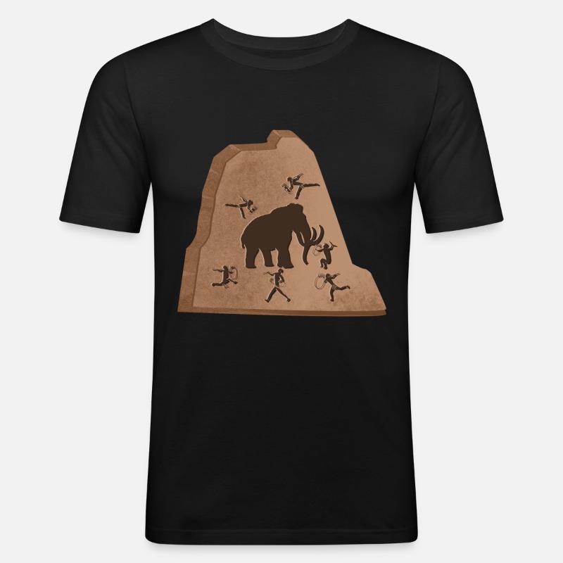 Mammut Steinzeit - Männer Slim Fit T-Shirt - Schwarz