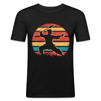 Wushu Spieler Geschenk - Männer Slim Fit T-Shirt - Schwarz - Vorne - Nik (191cm)