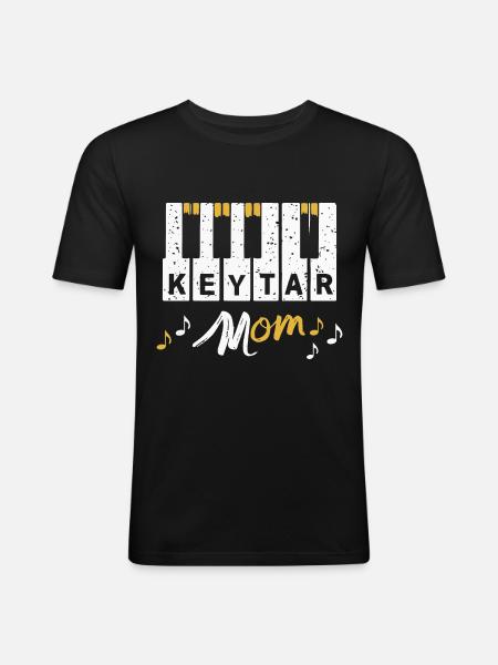 Keytar Keyboard Gift - Men's Slim Fit T-Shirt - black
