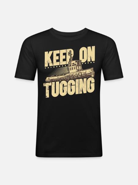 Schlepper Schleppboot Tug Life - Men's Slim Fit T-Shirt - black