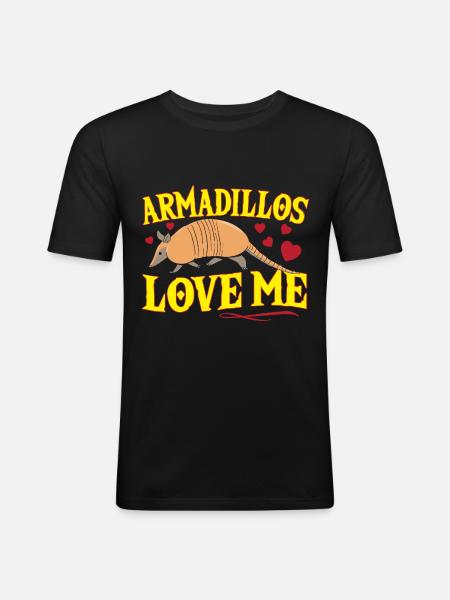Armadillo Pet Armadillo Gift - Men's Slim Fit T-Shirt - black
