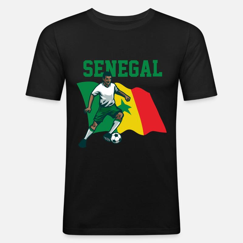 Senegal Afrika Geschenkidee - Männer Slim Fit T-Shirt - Schwarz