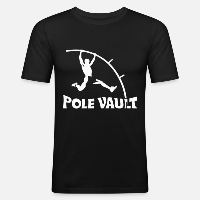 Stabhochspringer-Geschenk - Männer Slim Fit T-Shirt - Schwarz