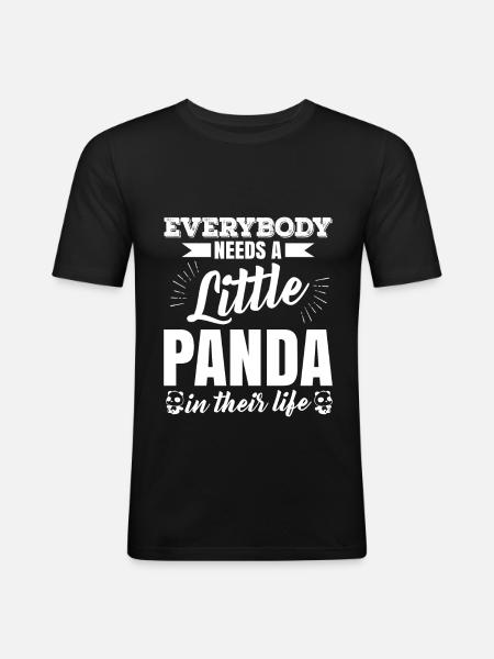 panda - Men's Slim Fit T-Shirt - black