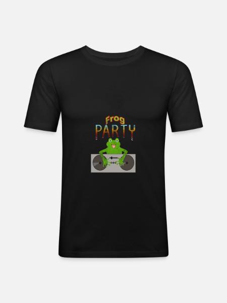 Frosch - Männer Slim Fit T-Shirt - Schwarz