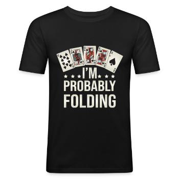 Poker Poker Player Texas Holdem - Men's Slim Fit T-Shirt - black - Front - Nik (191cm)