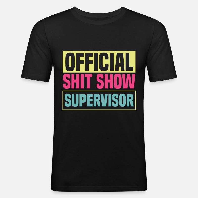 Manager Supervisor Apparel Lustig - Männer Slim Fit T-Shirt - Schwarz