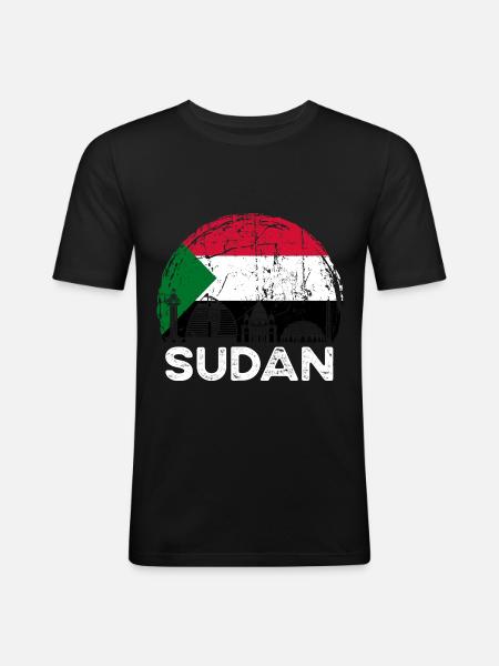 Sudan Africa Gift Idea - Men's Slim Fit T-Shirt - black