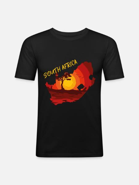 South Africa - Men's Slim Fit T-Shirt - black