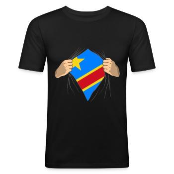 Congo - Men's Slim Fit T-Shirt - black - Front - Nik (191cm)