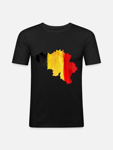 Belgium - Men's Slim Fit T-Shirt - black
