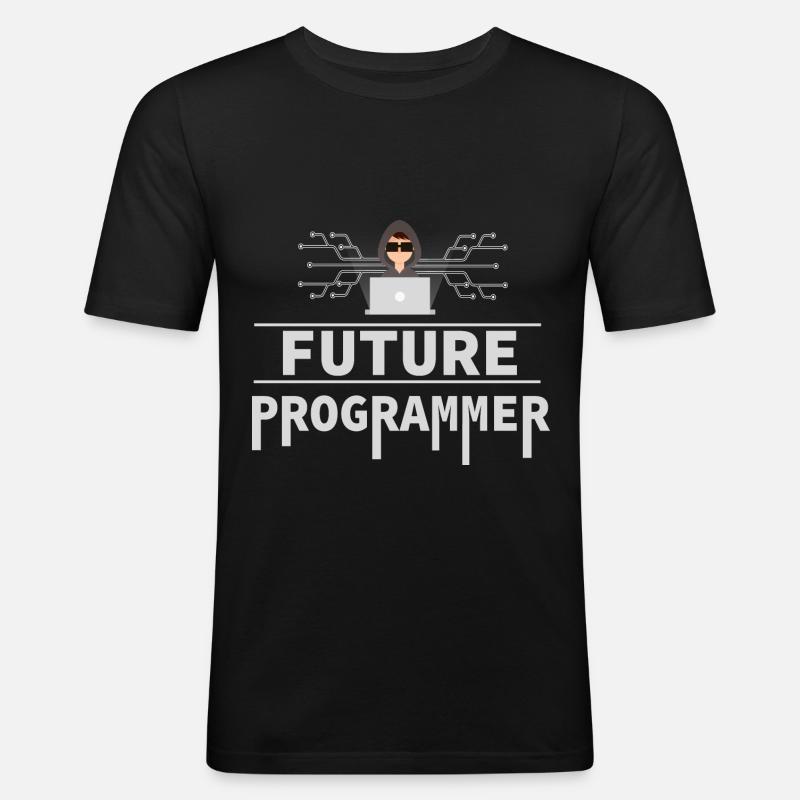 Programmierer Coder Software Entwickler - Männer Slim Fit T-Shirt - Schwarz