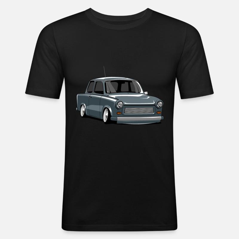 Low Pappe - Männer Slim Fit T-Shirt - Schwarz
