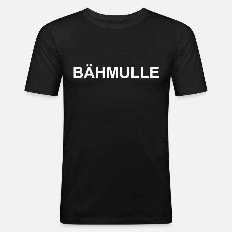 Bähmulle - Männer Slim Fit T-Shirt - Schwarz