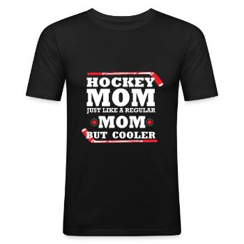 Hockey Ice Hockey Player Hockey Wintersport Mutt - Men's Slim Fit T-Shirt - black - Front - Nik (191cm)