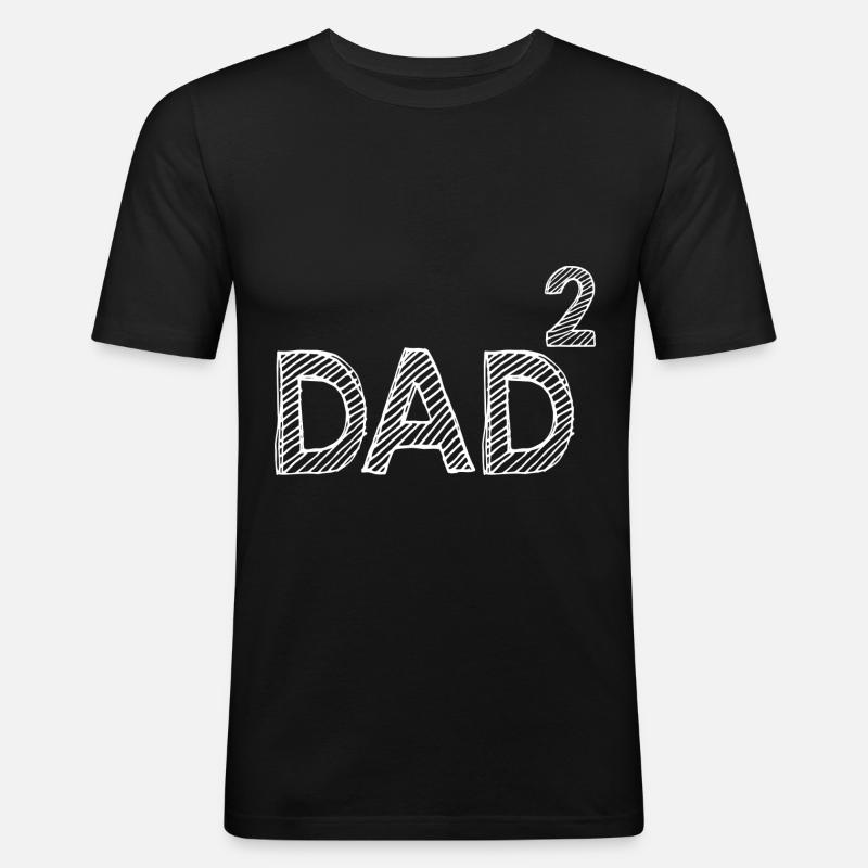 dad 2 - Männer Slim Fit T-Shirt - Schwarz