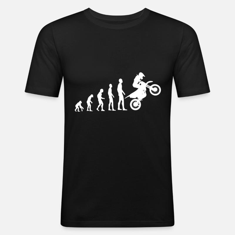 motocross evolution - Männer Slim Fit T-Shirt - Schwarz