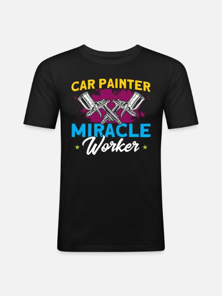 Vehicle Painter Car Painter Geschen - Men's Slim Fit T-Shirt - black