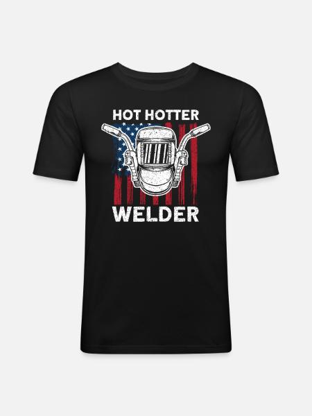 Welding Hot Hot Welder Gift - Men's Slim Fit T-Shirt - black