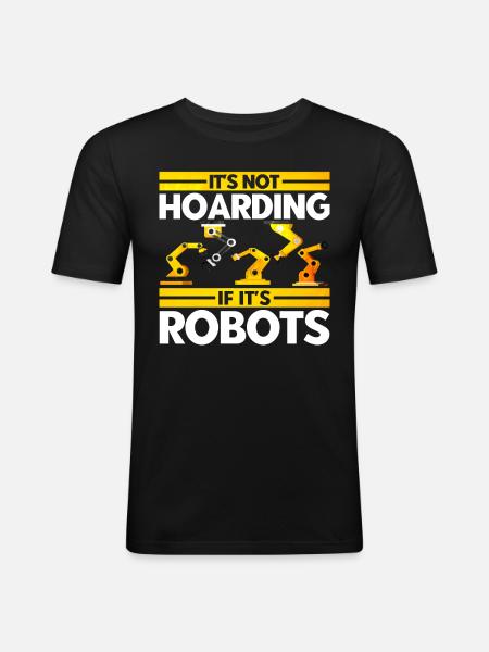Robotics Robotics Engineer Robot Gift - Men's Slim Fit T-Shirt - black