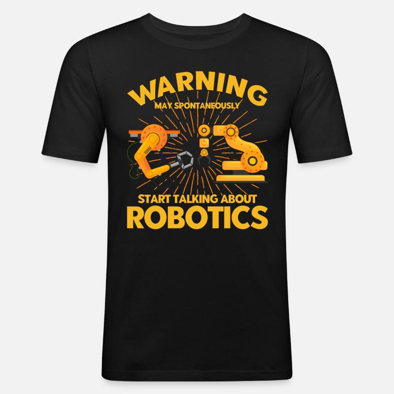 Technology Robotics Engineer Engineer Teacher - Men's Slim Fit T-Shirt - black