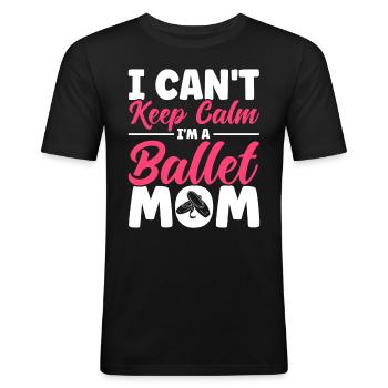 Ballett Tanz Ballerina Ballett Mädchen Geschenk - Männer Slim Fit T-Shirt - Schwarz - Vorne - Nik (191cm)