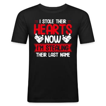 Foster Parents Adoption Adoptive Parents Gift - Men's Slim Fit T-Shirt - black - Front - Nik (191cm)