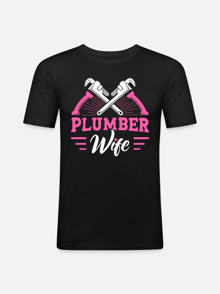 Plumbing Tradesmen Plumbers Gift - Men's Slim Fit T-Shirt - black