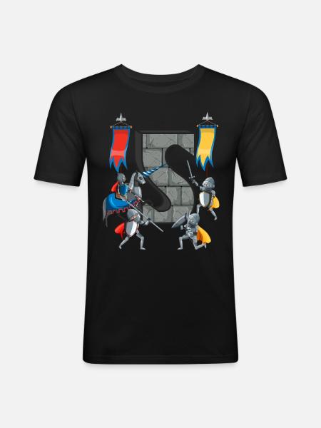 Medieval Knights Medieval History - Men's Slim Fit T-Shirt - black