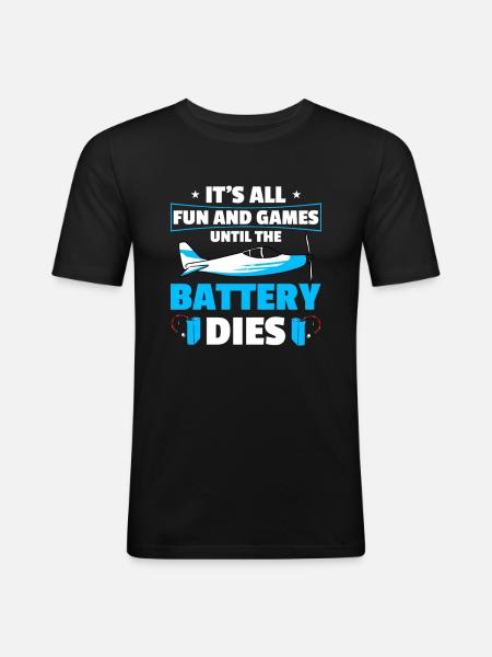 RC Airplane RC Airplane - Men's Slim Fit T-Shirt - black
